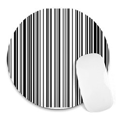 Barcode Pattern Round Mousepad