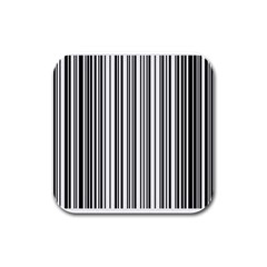 Barcode Pattern Rubber Square Coaster (4 pack)