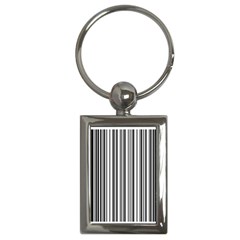 Barcode Pattern Key Chain (Rectangle)