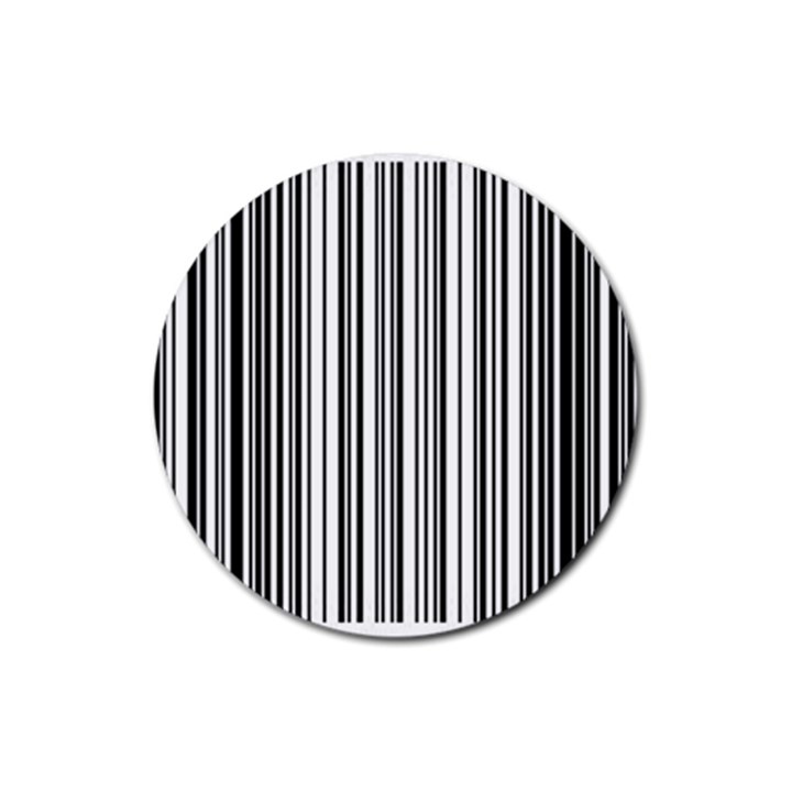 Barcode Pattern Rubber Coaster (Round)