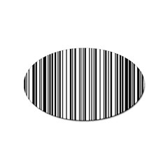 Barcode Pattern Sticker (Oval)