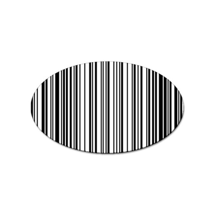 Barcode Pattern Sticker Oval (10 pack)