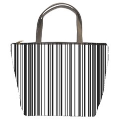 Barcode Pattern Bucket Bag