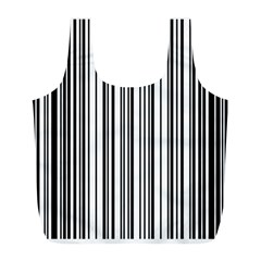 Barcode Pattern Full Print Recycle Bag (L)