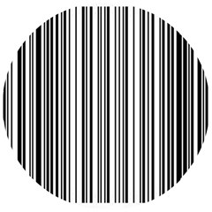 Barcode Pattern Wooden Puzzle Round by Ket1n9