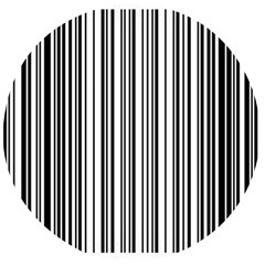 Barcode Pattern Wooden Bottle Opener (Round)