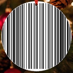 Barcode Pattern UV Print Acrylic Ornament Round