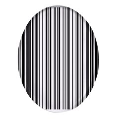 Barcode Pattern Oval Glass Fridge Magnet (4 pack)