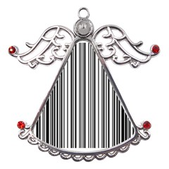 Barcode Pattern Metal Angel with Crystal Ornament