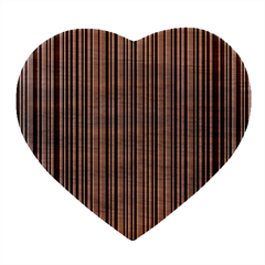 Barcode Pattern Heart Wood Jewelry Box