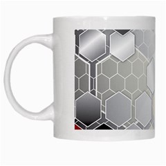 Honeycomb Pattern White Mug