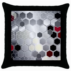 Honeycomb Pattern Throw Pillow Case (black) by Ket1n9