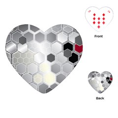 Honeycomb Pattern Playing Cards Single Design (heart)