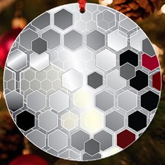 Honeycomb Pattern Uv Print Acrylic Ornament Round by Ket1n9