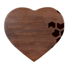 Honeycomb Pattern Heart Wood Jewelry Box by Ket1n9