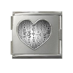 Science Formulas Mega Link Heart Italian Charm (18mm)