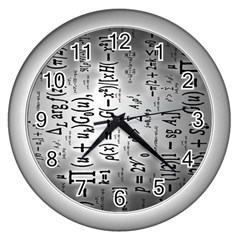 Science Formulas Wall Clock (silver) by Ket1n9