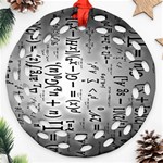 Science Formulas Ornament (Round Filigree) Front