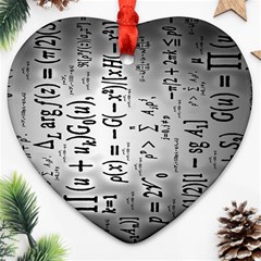 Science Formulas Ornament (heart)