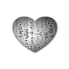 Science Formulas Rubber Heart Coaster (4 Pack) by Ket1n9