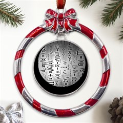 Science Formulas Metal Red Ribbon Round Ornament by Ket1n9