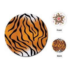 Tiger Skin Pattern Playing Cards Single Design (round) by Ket1n9