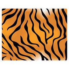 Tiger Skin Pattern Two Sides Premium Plush Fleece Blanket (teen Size) by Ket1n9