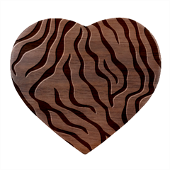 Tiger Skin Pattern Heart Wood Jewelry Box