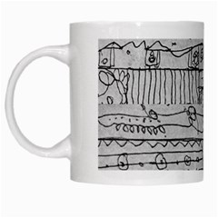 Black And White Hand Drawn Doodles Abstract Pattern Bk White Mug