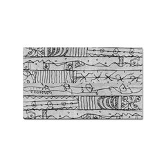 Black And White Hand Drawn Doodles Abstract Pattern Bk Sticker (rectangular) by dflcprintsclothing