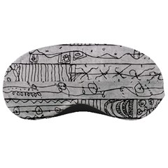 Black And White Hand Drawn Doodles Abstract Pattern Bk Sleep Mask