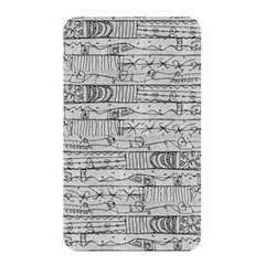 Black And White Hand Drawn Doodles Abstract Pattern Bk Memory Card Reader (rectangular)