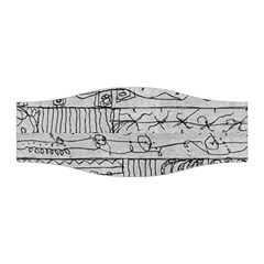 Black And White Hand Drawn Doodles Abstract Pattern Bk Stretchable Headband by dflcprintsclothing