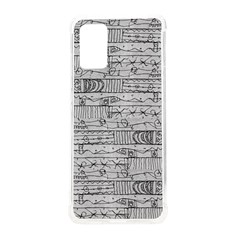 Black And White Hand Drawn Doodles Abstract Pattern Bk Samsung Galaxy S20 Plus 6 7 Inch Tpu Uv Case by dflcprintsclothing