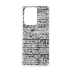 Black And White Hand Drawn Doodles Abstract Pattern Bk Samsung Galaxy S20 Ultra 6 9 Inch Tpu Uv Case by dflcprintsclothing