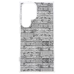 Black And White Hand Drawn Doodles Abstract Pattern Bk Samsung Galaxy S24 Plus 6 7 Inch Tpu Uv Case by dflcprintsclothing