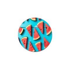 Watermelon Blue Background Golf Ball Marker by Azkajaya