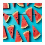 Watermelon Blue Background Medium Glasses Cloth Front