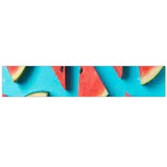 Watermelon Blue Background Large Premium Plush Fleece Scarf 