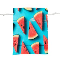 Watermelon Blue Background Lightweight Drawstring Pouch (xl) by Azkajaya