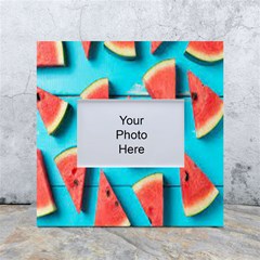 Watermelon Blue Background White Box Photo Frame 4  X 6  by Azkajaya