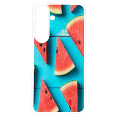 Watermelon Blue Background Samsung Galaxy S24 6 2 Inch Tpu Uv Case by Azkajaya