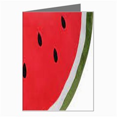 Watermelon Pillow Fluffy Greeting Card by Azkajaya