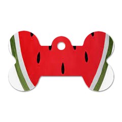 Watermelon Pillow Fluffy Dog Tag Bone (one Side) by Azkajaya