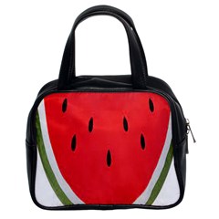 Watermelon Pillow Fluffy Classic Handbag (two Sides) by Azkajaya