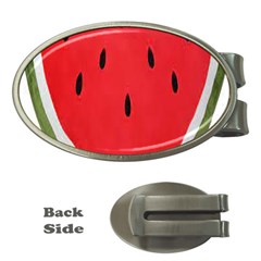 Watermelon Pillow Fluffy Money Clips (oval)  by Azkajaya