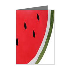 Watermelon Pillow Fluffy Mini Greeting Card by Azkajaya