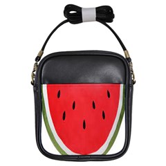 Watermelon Pillow Fluffy Girls Sling Bag by Azkajaya