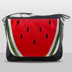 Watermelon Pillow Fluffy Messenger Bag by Azkajaya