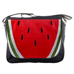 Watermelon Pillow Fluffy Messenger Bag by Azkajaya